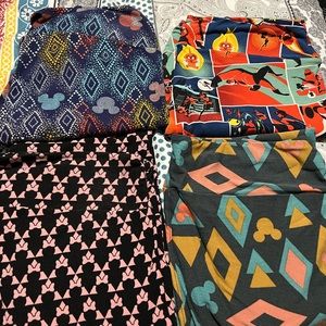 Lot of 4 LulaRoe Disney TC leggings